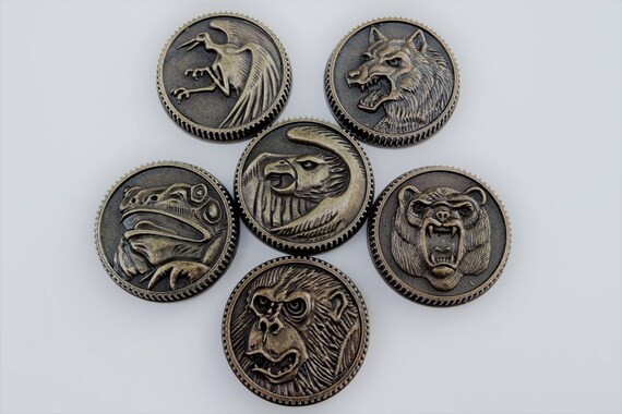 Power Legacy Ninja Ninjetti Ranger Coins Set of 6 Weathered