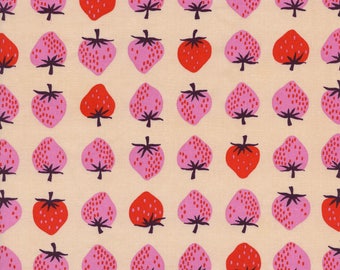 Cotton + Steel Fabric, Strawberry, K3040-001 Peach, Kim Kight, 100% Cotton