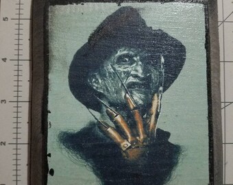 Freddy Krueger Nightmare On Elm Street Wood Plaque