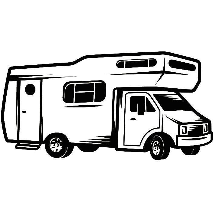 Motorhome 2 Camper Recreational Vehicle RV Camping Camp