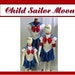 Child's Sailor Moon Costume Cosplay Costume Size Girls 18 mo 2 3 4 5 6 7 8 9 10 11 12 14