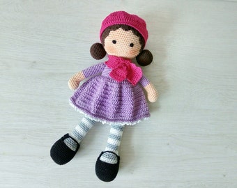 crochet doll crochet toy amigurumi toy doll for children handmade doll gift baby girl eco-friendly doll amigurumi doll mother's day birthday