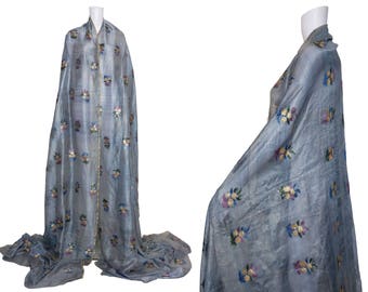 1940s Indian Lamé Sari Fabric