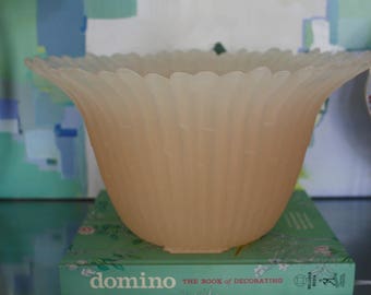 Large Vintage Pink Glass Bowl