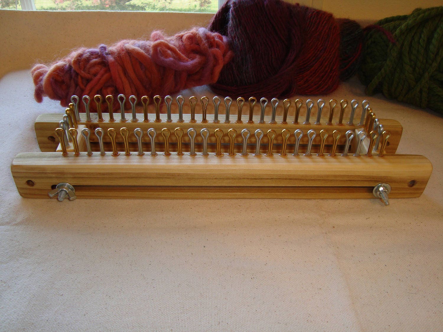 Small Gauge Sock Loom / adjustable / Knitting Board