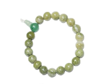 Natural Gem Stone Lucky Women's Bracelet Link Wrist Energy Beads Strands  Aventurine Green Buddha Mala Beads