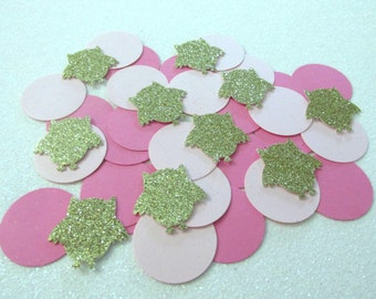 225 Pink and Gold Owl Confetti Woodlands Confetti Woodlands Baby Shower Woodlands First Birthday Girl Owl Birthday Owl Baby Shower Owl Dots