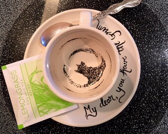 Harry Potter Inspired Grim Tea Cup Set (Includes Saucer)