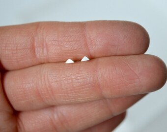 Tiny Earrings, Tiny Stud Earrings, Tiny Triangle Earrings, Very Small Earrings, Stud Earrings, Silver Triangle Earrings, Minimal Earrings
