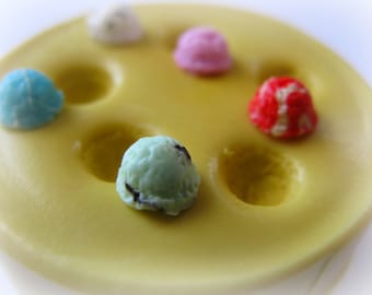 TINY TEENY Ice Cream Scoop Mold Kawaii Resin Polymer Clay Mold