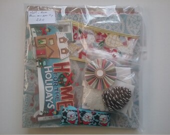 Kit paperbag album Christmas theme, 20 x 20 cm