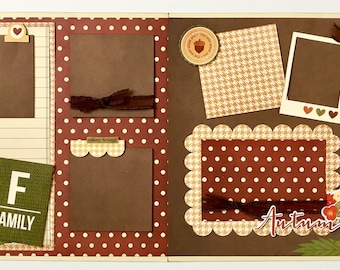 Family Autumn 2 Page Scrapbook Page Kit
