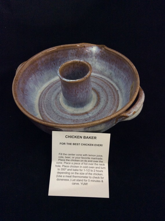 Chicken Baker/ Handmade/ Cinnamon Sand Glaze