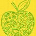 Apple machine embroidery design digital INSTANT DOWNLOAD