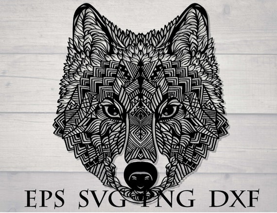 Download Zentangle wolf svg / mandala wolf svg / wolf for cricut