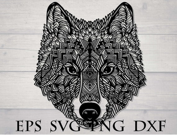 Zentangle wolf svg / mandala wolf svg / wolf for cricut