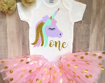 1st birthday unicorn onesie