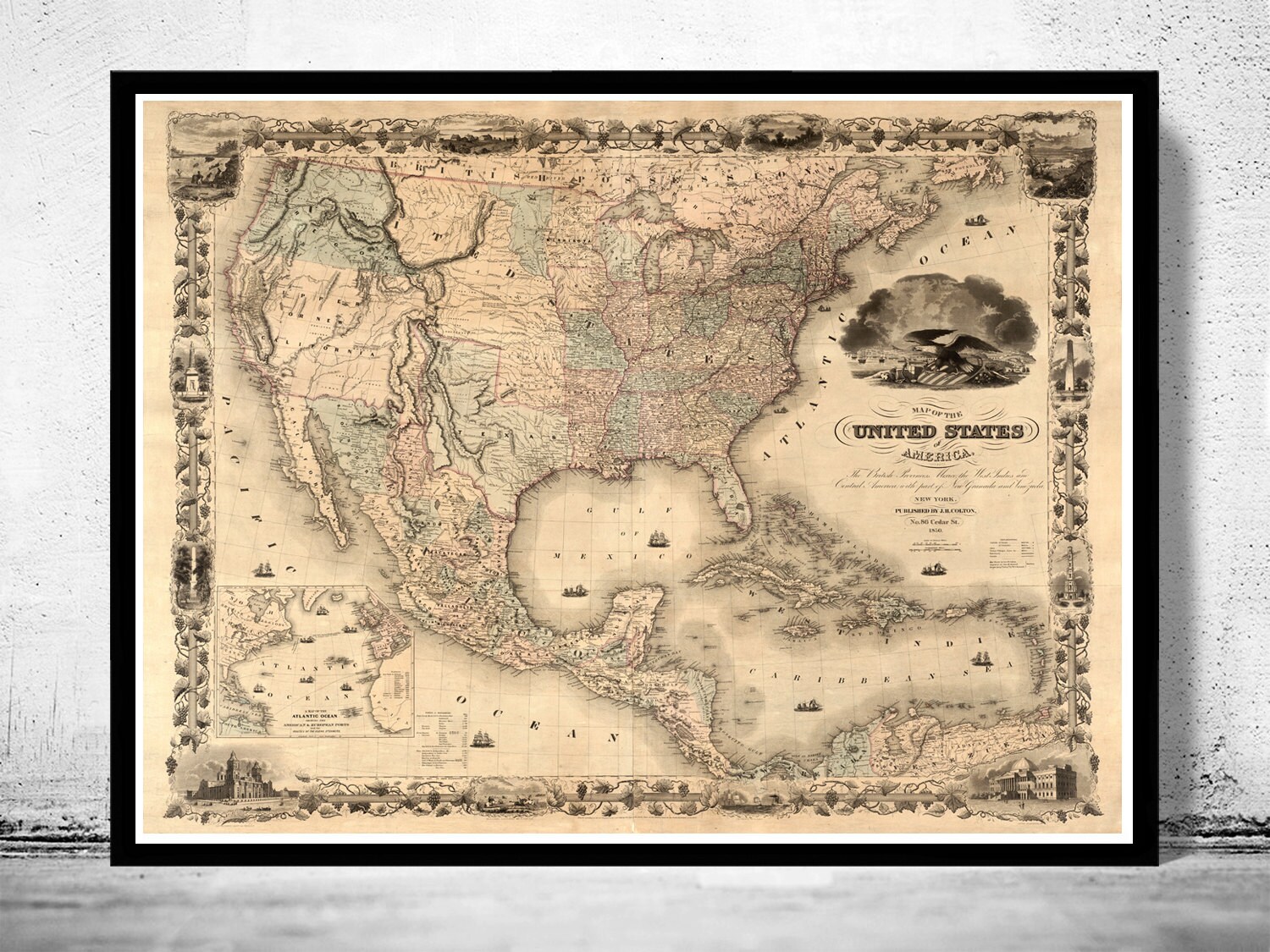 Old Map of United States 1850 - Il Fullxfull.855767776 Jked