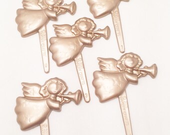 12 Angels Christmas Cupcake Picks Toppers Party Favors Cake Decorations