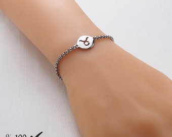 Axcesi (1585Z) Taurus stainless steel chain bracelet