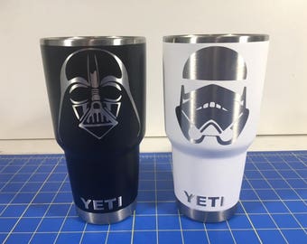 Custom Star Wars bundle, 2 custom powder coated Yetis both 30 oz