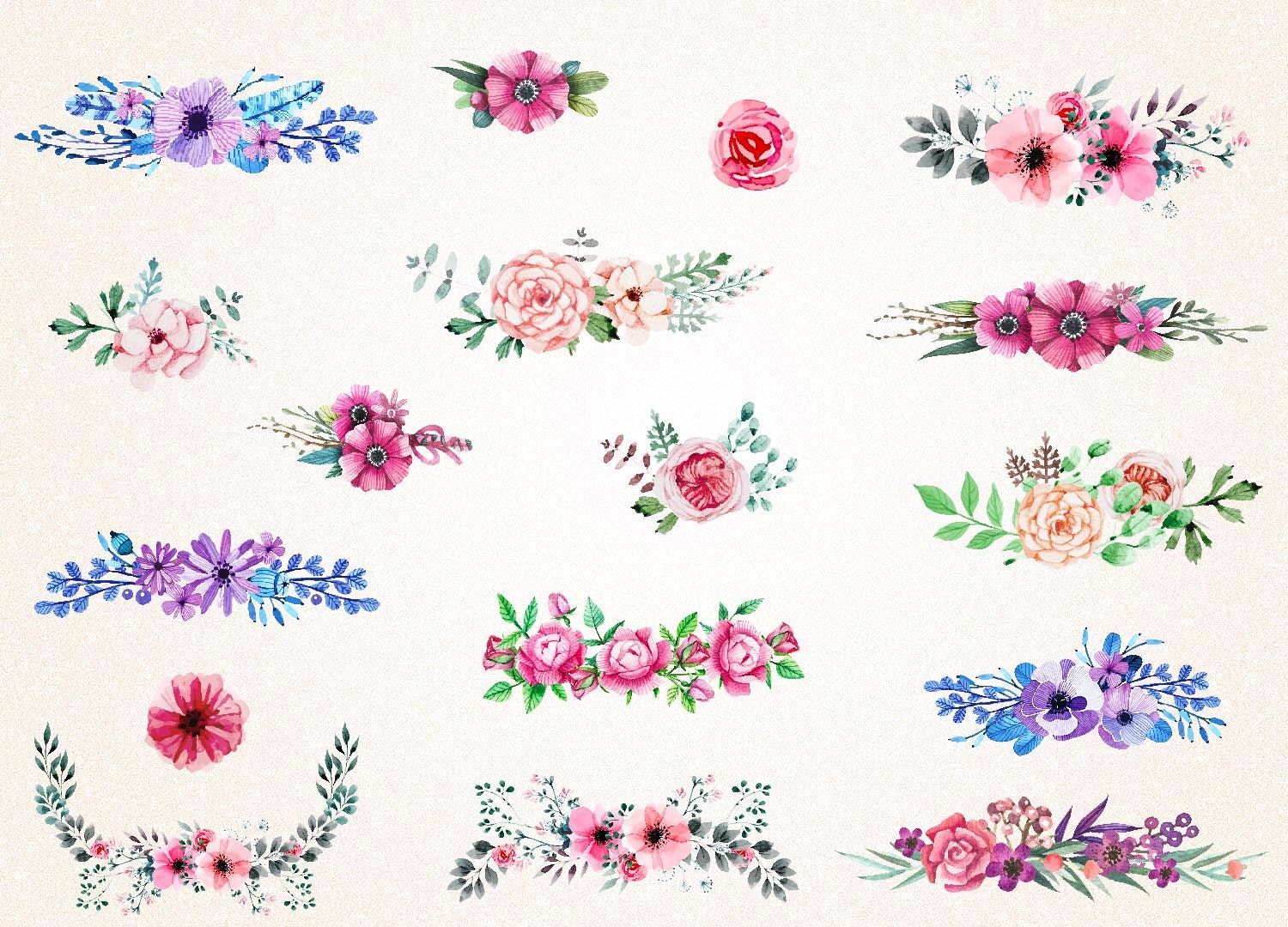 Download Watercolor Flower Arrangement Clipart/Watercolor Floral ...