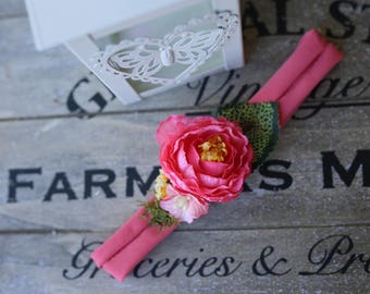 Zoey, Baby Headband, Newborn Photo Prop, Baby Girl Headband, Newborn Headband, Headband, Flower Headband, Newborn Props, Baby Headbands