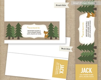 Woodland Wrap Around Address Labels | Printable