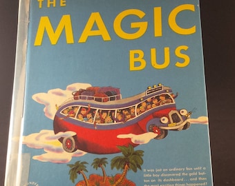 The Magic Bus, book, by Maurice Dolbier, illustrated by Tibor Gergely, Wonder Books, 1948, children's book, gift, shadowbox gift, nursery.