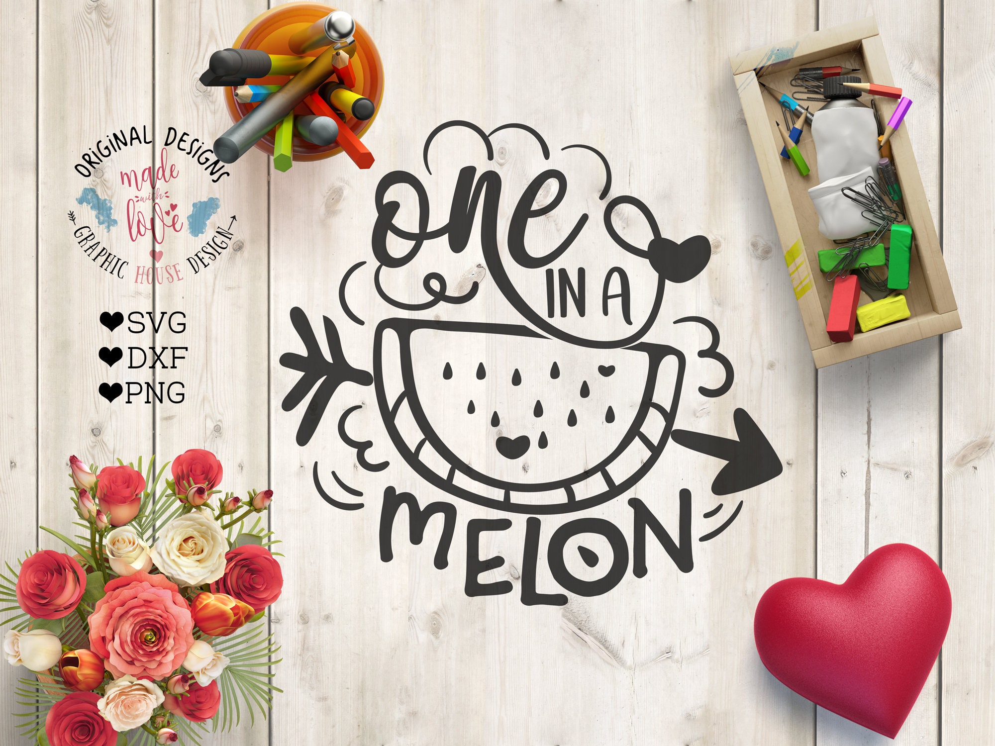 Download first birthday svg melon svg quotes one in a melon cut file