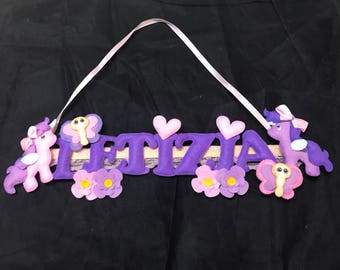 Birth bow, banner, customizable bedroom garland