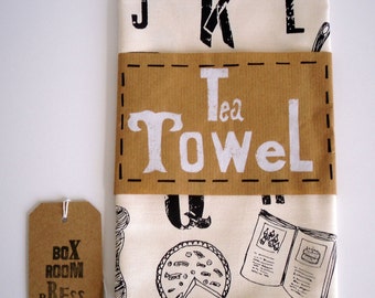 Alphabet of Kitchenalia- Tea Towel