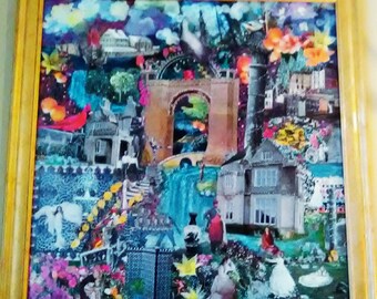 Original mixed media collage