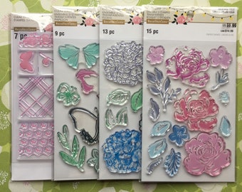 Recollections Clear Stamps, 4 sets--NEW!!