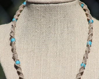 Little Blue Peep Beaded Necklace