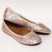 gold sequin ballet flats