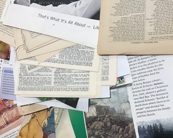 Book Pages, antique, vintage, ephemera 100+