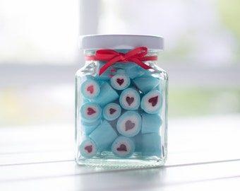 48 x 190ml small square glass jars - White / black / gold / silver metal lids - 8.9cm tall - Ideal for DIY wedding favours!
