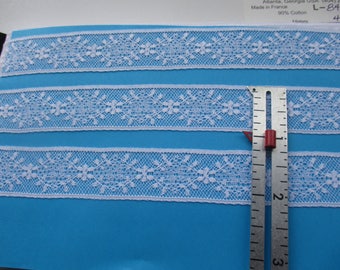 7/8" White Maline Lace by half-yd