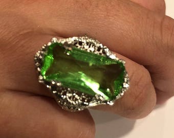 Green Tourmaline in Sterling Silver