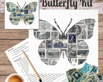Butterfly Postage Stamp Art Kit