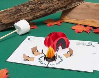 Camping Pop Up Card, Birthday Camping Card, Father's Day Card, Camping Card for Birthday, Father's Day Camping Pop Up Card, Card for Dad