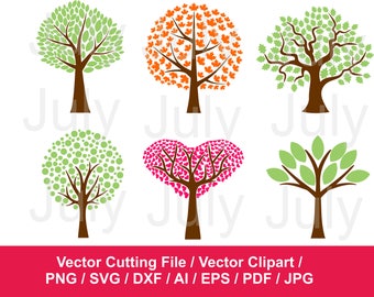 70 % OFF, Tree Svg, Tree Clipart, Tree Vinyl Decal, Tree Art Print, Tree Clip Art, Floral svg, Tree Cut File, dxf, png, jpg, eps, pdf