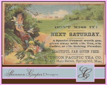 Large Vintage Ephemera Digital Image #13 ~ Instant Download