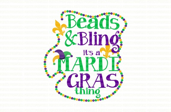 Beads and Bling Mardi Gras SVG Files For Cricut SVG Files For