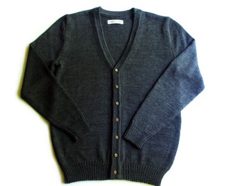 Men's Merino wool V-neck cardigan/sweater cardigan/jacket/jumper/vest