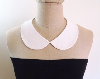 Peter Pan Collar Detachable Collar, white collar necklace, fabric collar necklace