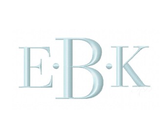 NEW 3" Ryan Classic Serif Type Boy Monogram Stacked Embroidery Font 5x7 Hoop BX instant download PES