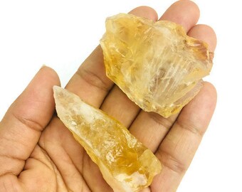 1 XL Jumbo Raw Citrine Crystal Point Piece Gemstone Healing Chakra Grid Altar Stones Rough