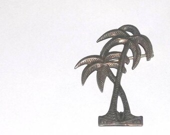 Sterling PALM TREES Pin Brooch